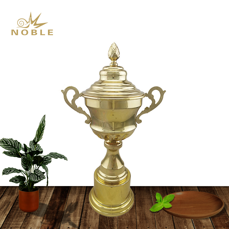 High Quality Shiny Gold Metal Cup Trophy for Sports Events