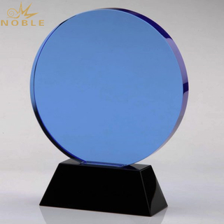 New Clear Costomerized Business Wedding Gift Base Round Shape Crystal Trophy Award 
