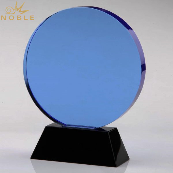 New Clear Costomerized Business Wedding Gift Base Round Shape Crystal Trophy Award 