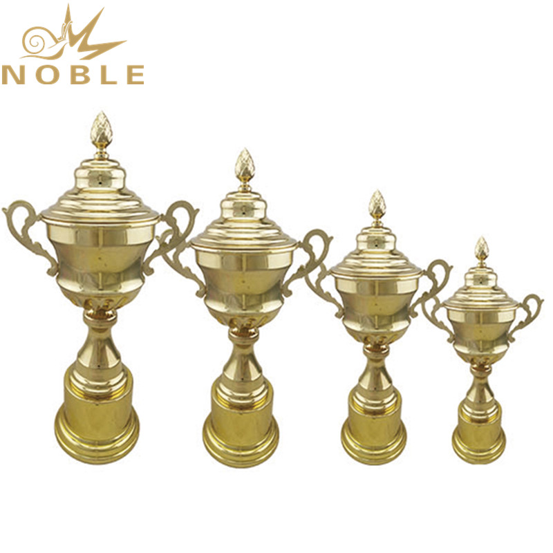 High Quality Shiny Gold Metal Cup Trophy for Sports Events