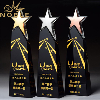 New Design High Quality Free Engraving Crystal Star Trophy 