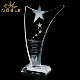 Custom Customized Crystal Trophy Glass Award Star Trophy Award 