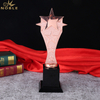 Silver Metal Star Trophy Crystal Award For President Souvenir