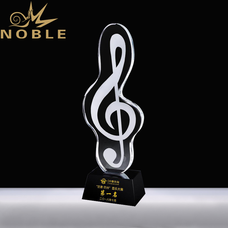 Noble New Design Free Engraving Crystal Music Award