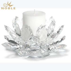 Crystal Lotus Candle Holder As Home Decoration