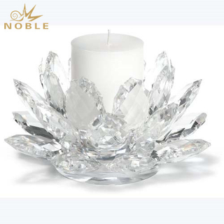 Crystal Lotus Candle Holder As Home Decoration