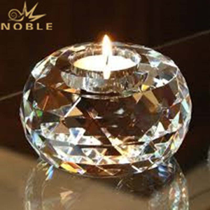 Diamond Cutting Crystal Candle Holder As Home Decoration