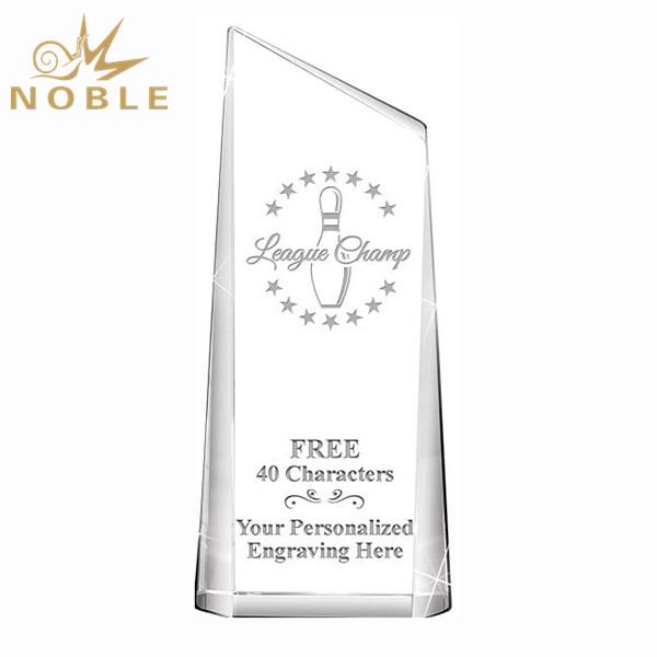 Clear Sports Custom Crystal Bowling Trophy