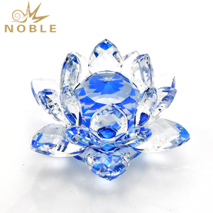 Buddhism Blue Flower Crystal Lotus As Souvenirs Favors