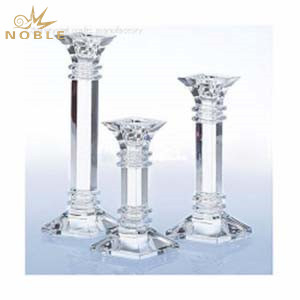 Crystal Pillar Candle Holder As Home Decoration